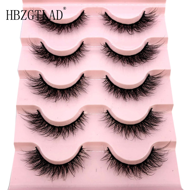 2022 New 5 pairs natural false eyelashes fake lashes long makeup 3d mink lashes eyelash extension mink eyelashes short eyelashes