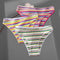 FINETOO 3Pcs/Set Colorful Stripes Panties Women&
