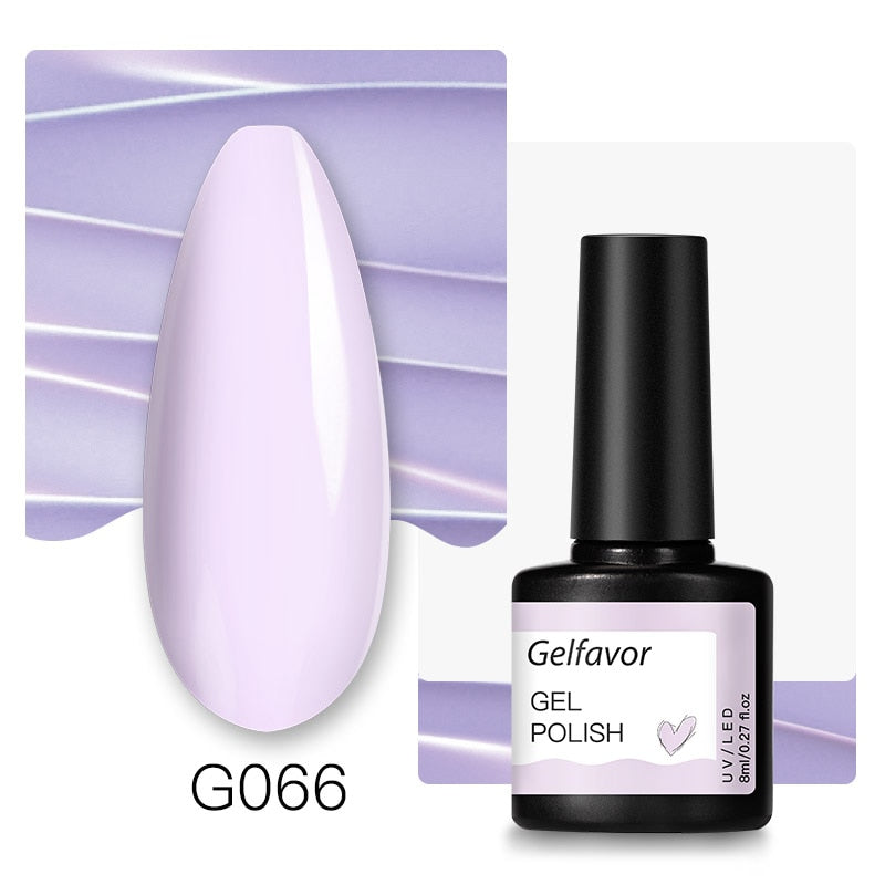 GELFAVOR Gel Nail Polish Glitter 8ML Semi-permanent Varnish Hybrid UV Nail Gel Polish For Manicure Nail Art Design Gel Varnishes