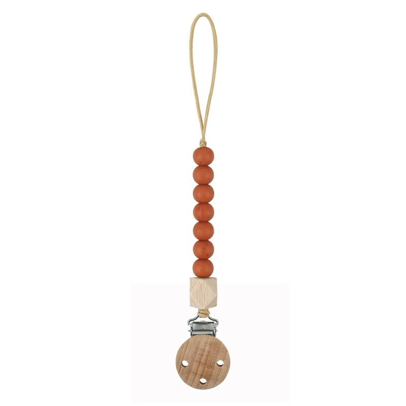 Pacifier Clips Chain Silicone Beads BPA Free DIY Dummy Clip Holder Soother Chains Baby Teething Toys Chew Gifts