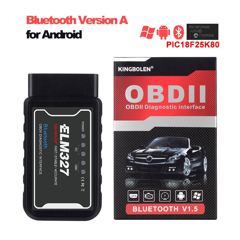 ELM327 V1.5 Car Code Reader BT WiFi ELM 327 PIC18F25K80 Chip OBDII Diagnostic Tool For iPhone/Android PK ICAR2 OBDSCAN Scanner