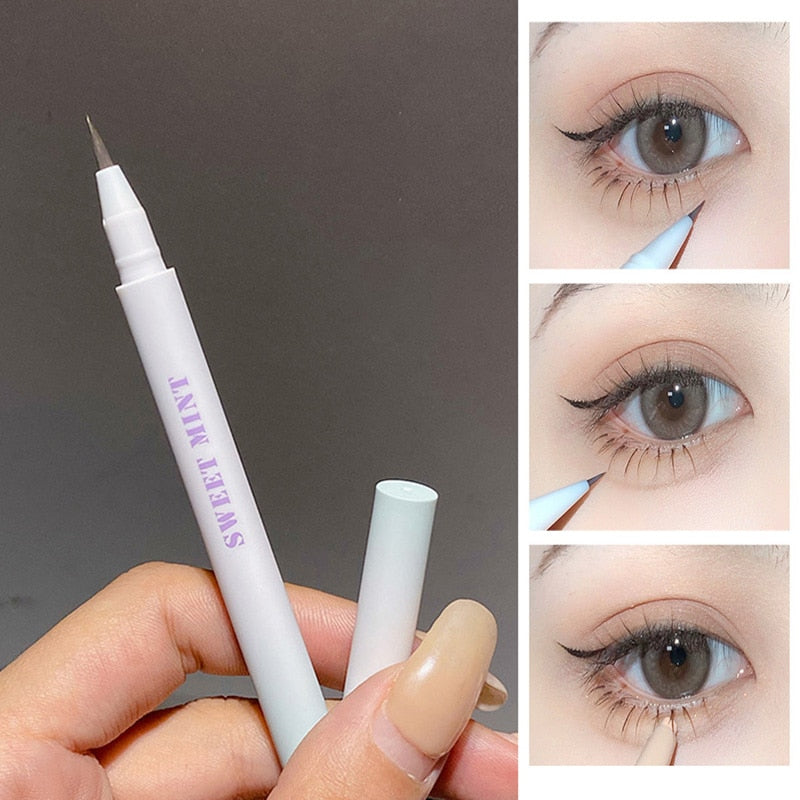 Liquid Eyeliner Lying Silkworm Pen Matte Shadow Long-lasting Waterproof Quick-dry Tea Brown Pen Glitter Eye Makeup Beauty Tools