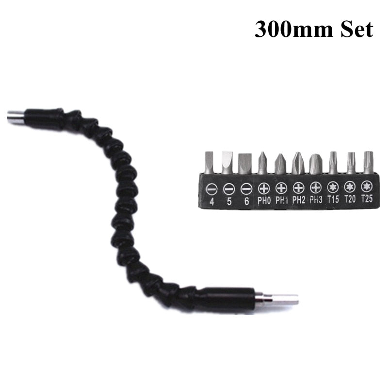 Flexible Shaft Extension Screwdriver Drill Bit Holder Link for Electronic Drill 200/250/295/400mm Hex Screwdriver Soft Shafts