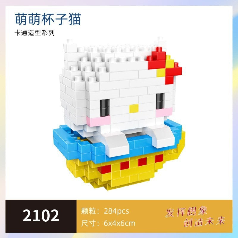 Disney DIY LinaBell assembly buildding blocks Goofy Pluto Anime Mini Action Figures Educational Toys kids Birthday Gifts