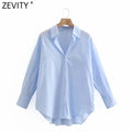 Zevity New Women Simply Candy Color Casual Slim Poplin Shirts Office Ladies Long Sleeve Blouse Roupas Chic Chemise Tops LS9405