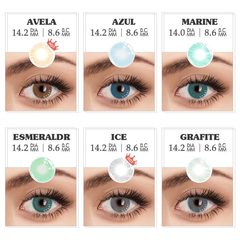 2pcs Yearly Contact Lenses Colored Contacts Beautiful Pupil Natural Contact Lenses for Eyes Color Yearly Cosmetic Contact Lens