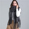 2022 New Women Plaid Scarf Winter Pashmina Shawls Cashmere Thick Wraps Lady Tassel Warm Scarves Rainbow Hairy Bufanda
