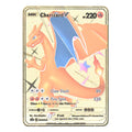 Newest Pokemon Vmax V GX EX Shiny Gold Metal Card PV French Game Tag Team Fighting Ordering Series Child Christmas Gift