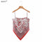 2019 New Women vintage paisley print spaghetti strap sexy chic camis tank ladies summer backless bowknot sling tops LS3866