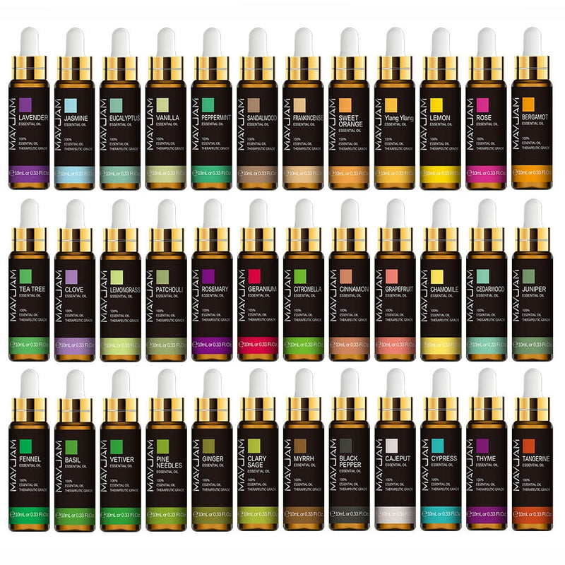 10ml Pure Plant Essential Oil For Humidifier Diffusers Mint Lavender Tea Tree Rose Vanilla Sandalwood Jasmine Pure Nature Oil