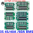 3S/4S 40A 60A Li-ion Lithium Battery Charger Protection Board 18650 BMS For Drill Motor 11.1V 12.6V/14.8V 16.8V Enhance/Balance