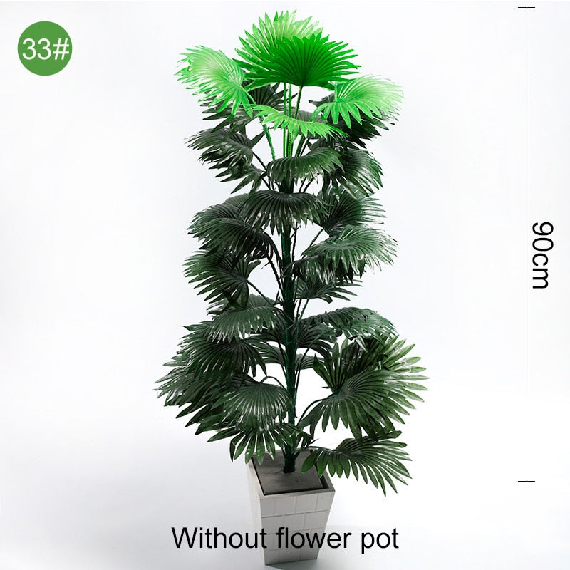 Multiple Green Large Artificial Palm Tree Plastic Plants Garden Home Outdoor Decorations Scutellaria Tropical Tree Fake Plants