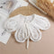 Linbaiway 2022 Lace Chiffon Doll Fake Collar Ladies Shawl Wrap Removable Detachable Embroidered False Collar Clothes Accessory
