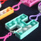 26-letter Keychain Fidget Toys Silicone Push Bubble Simple Dimple Bag Ornaments Popite Anti Stress Kids Birthday Gifts