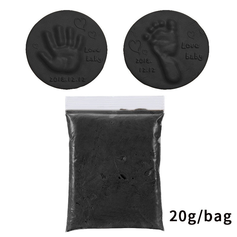 Baby Hand and Footprint Mud Soft Clay Fluffy Material DIY Handprint Footprint Fingerprint Anti-stress Children's Toys