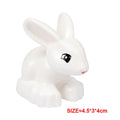Big Building Block Accessories Chicken Duck Dog Cat Bird Cattle Sheep Zebra Rhinoceros Insect Zoo Series DIY Duploes Toy Gift