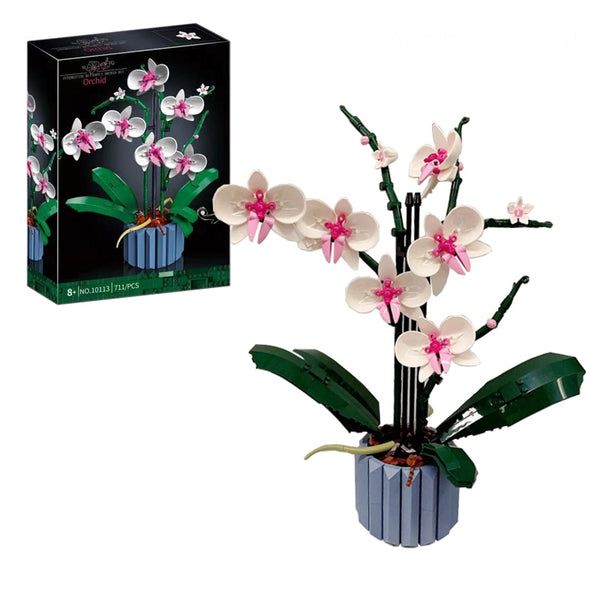 Moc Bouquet Orchid block flower Succulents Potted Building Blocks FIT for 10311 Romantic Kit Assembly Building Toy girl gift