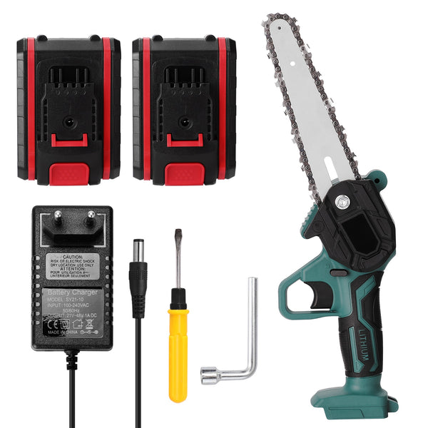 21V/48VF Electric Chainsaw 1/2 Battery Portable Pruning Chain Saw Small Wood Spliting One-handed Woodworking Garden Power Tool