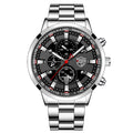 Fashion Mens Sports Watches for Men Business Stainless Steel Quartz Wrist Watch Luxury Man Casual Luminous Clock часы мужские