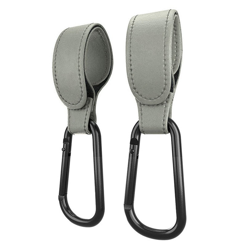 1/2pcs PU Leather Baby Bag Stroller Hook Pram Rotate 360 Degree Rotatable Cart Organizer Pram Hook Stroller Accessories