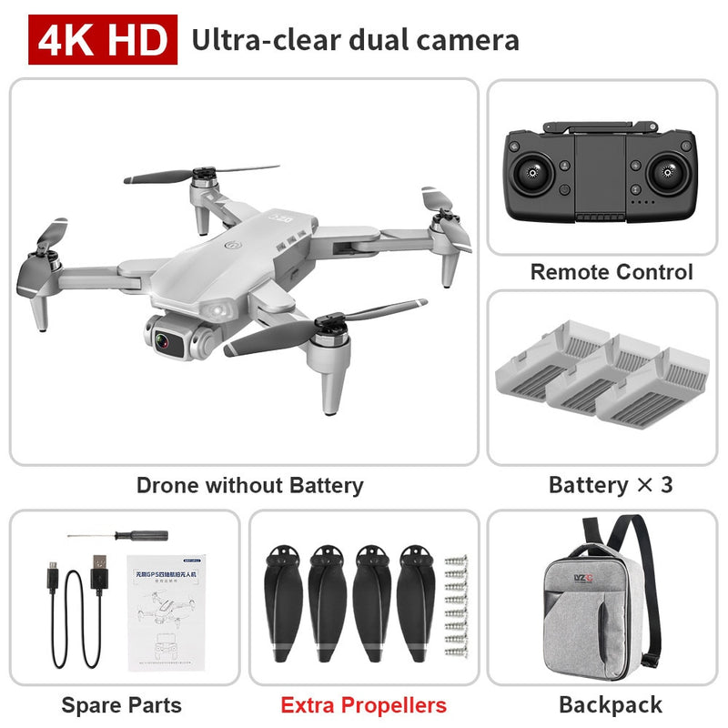 XKJ L900 PRO GPS Drone 4K Dual HD Camera Professional Aerial Photography Brushless Motor Foldable Quadcopter RC Distance1200M