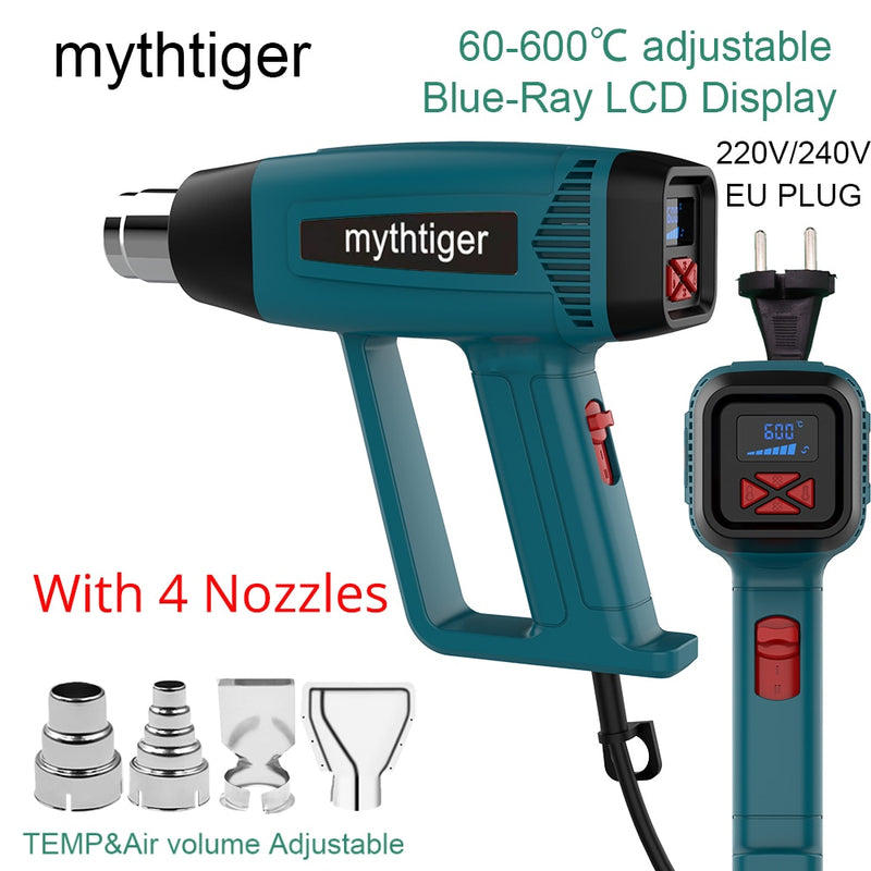 2000W LCD/NO LCD Heat Gun Variable Temperature Advanced Electric Hot Air Gun Power Tool Hair dryer for soldering Thermoregulator