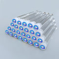 50pcs Reusable Eyelash Brush Tube Eye Lash Brush Eyebrow Brush Resin Drill Replaceable Mascara Wand Brushes Dust-proof
