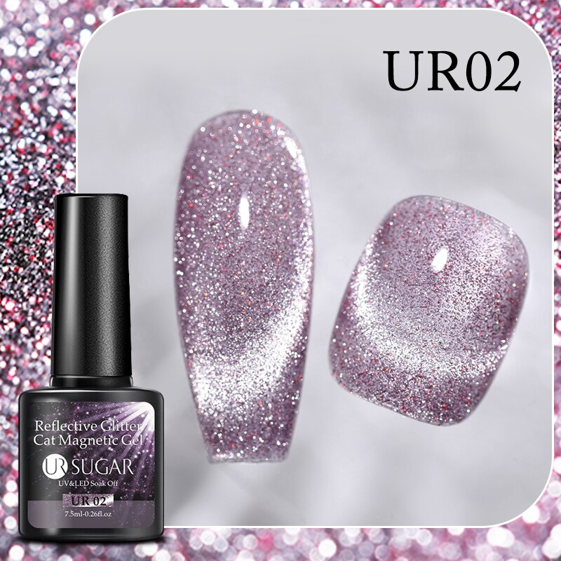 UR SUGAR Sparkling Gel Nail Polish Reflective Glitter Nail Gel Semi Permanent Nail Art Varnish For Manicures Need Base Top Coat