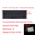 Keyboard cover for Apple Macbook pro13/16/15 Air13 inch All series Laptop silicone Case Clear Protector Skin A2442 A2337 EU/US