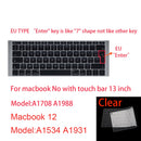 Keyboard cover for Apple Macbook pro13/16/15 Air13 inch All series Laptop silicone Case Clear Protector Skin A2442 A2337 EU/US