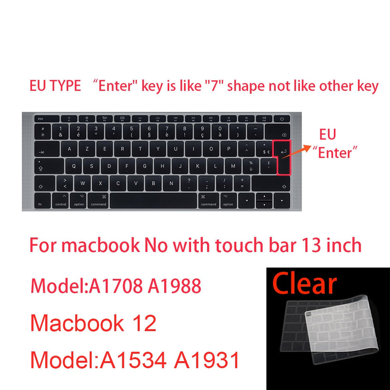 Keyboard cover for Apple Macbook pro13/16/15 Air13 inch All series Laptop silicone Case Clear Protector Skin A2442 A2337 EU/US