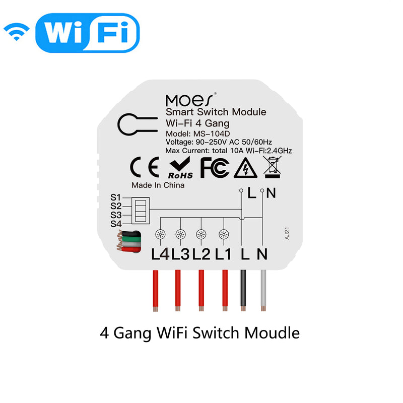 Moes Smart ZigBee WiFi Switch Module Dimmer Curtain Switch Smart Life App Remote Control Alexa Google Home Voice Control