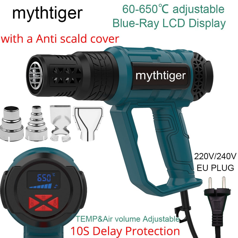 2000W LCD/NO LCD Heat Gun Variable Temperature Advanced Electric Hot Air Gun Power Tool Hair dryer for soldering Thermoregulator