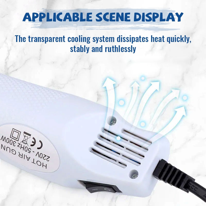 220V Hot Air Gun DIY Hot Air Gun Electric Power tool Hair Dryer Soldering Wrap Blower Heater Shrink sheet Air Heat Gun DIY tool