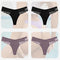 4PCS/Set Sexy Women Cotton Panties Lace Thong Underwear for Female Intimates Lingerie T-Back Floral Hollow Out Plus Size Panties