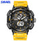 SMAEL Top Luxury Brand Men&#39;s Watch Outdoor Sports Waterproof Watches Dual Time Display Quartz Wristwatches Rubber Digital Clock