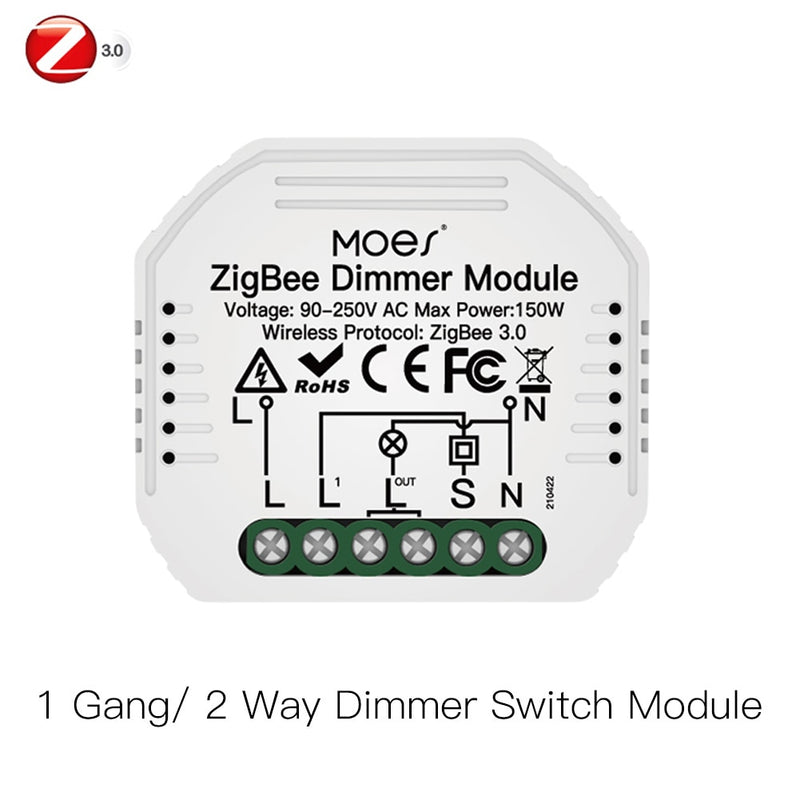 Moes Smart ZigBee WiFi Switch Module Dimmer Curtain Switch Smart Life App Remote Control Alexa Google Home Voice Control