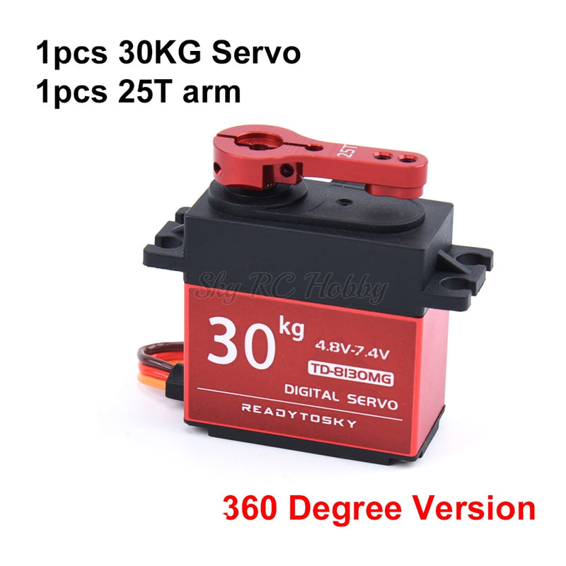 Waterproof 20KG 25KG 30kg 35kg 40KG 60KG Servos 180 270 360 Degree Large Torque Digital Servo Metal Gears 25T Arm For RC Car