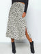2022 New Sexy Leopard Print Chiffon Split Skirt Casual Fashion Long Skirts for Women Spring Summer Zip Elegant Female Skirt