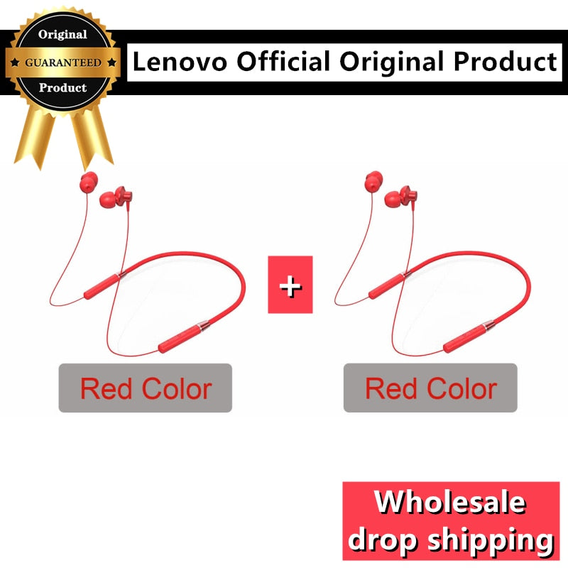 Lenovo Bluetooth5.0 Wireless Earbuds Magnetic Neckband Earphones IPX5 Waterproof Sport Headset with Noise Cancelling Mic HE05