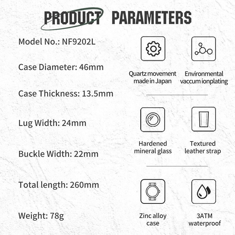 NAVIFORCE Male Wrist Watches Military Sports Anti-shock Waterproof Leather Strap Men Watch Fashion Green Clock Relogio Masculino