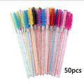 Disposable Crystal Eyelashes Brush Comb 25/50Pcs Eye Lashes Extension Mascara Wands Makeup Professional Makeup Beauty Tool