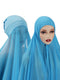 Instant Hijab With Cap Heavy Chiffon Jersey Hijab For Women Veil Muslim Fashion Islam Hijab Cap Scarf For Muslim Women Headscarf