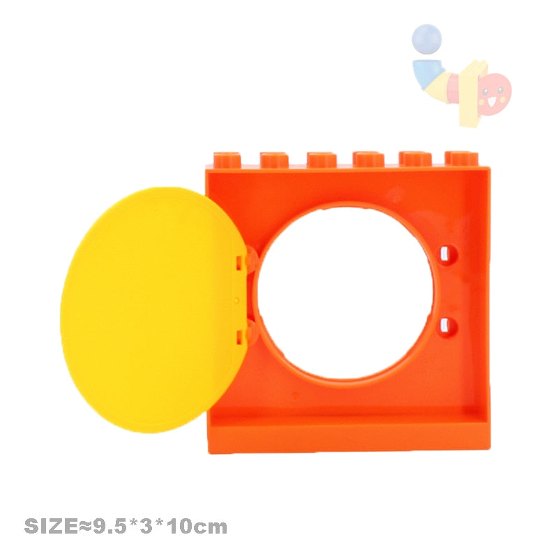 Big Building Blocks Pipeline Playground Spin Parts Slide Ladder Gear Swing Compatible Bricks Baby Assemble Interactive Toys Gift