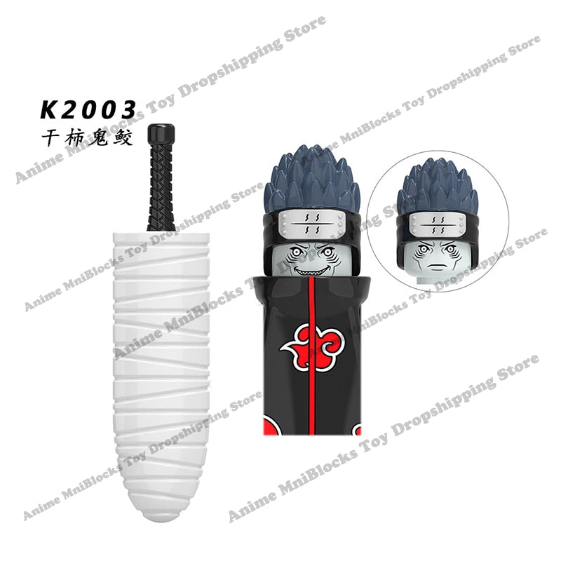 Naruto Sasuke Sakura Kakashi Obito Jiraiya Tsunade anime dolls Mini Action toy Figures cartoon Assemble blocks kid Birthday gift