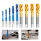 XCAN HSS Steel Screw Tap Titanium Coated Spiral Metric Thread Tap M2-M18 Machine Plug Tap HSS6542 Threading Tool Tap Drill Bit