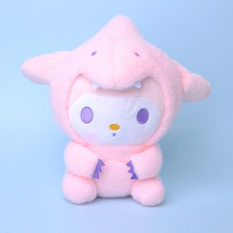 Sanrio 10cm Kuromi My Melody KT Cat PC Dog Hello Kitty Keychain  Anime Plush Figure Pendant Accessories Cute Animals Toys