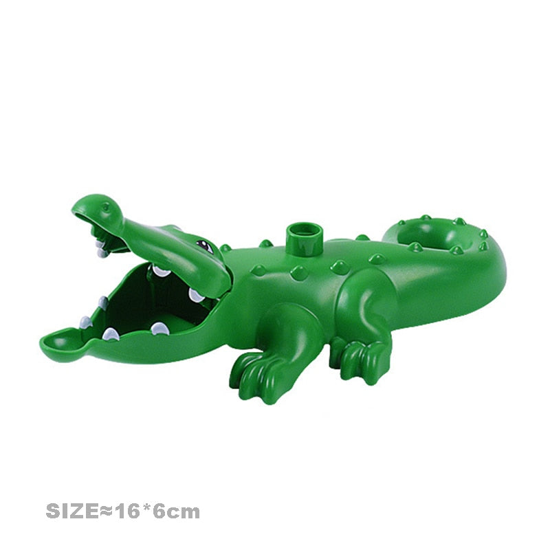 Big Size Building Blocks Cat Dog Pig Rabbit Model Accessories Compatible Bricks Farm Animals Set Assemble Education Toys For Kid