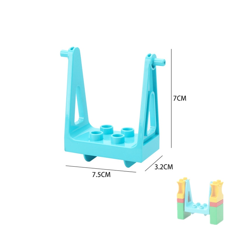 Big Building Blocks Compatible Slide Swing Seesaw Park Playground Series Large Bricks Children Educational Creative Toy Kid Gift