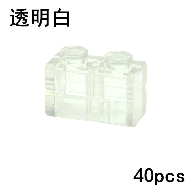 Thick Wall Figures Bricks Compatible 98283 15533 DIY 1x2 1x3 1x4 1+2 Dots Building Blocks Educational House Contruction Toys